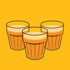 Indian hot drink vector. Indian chai icon. Chai is Indian drink. Kerala tea shop illustration vector eps. Indian Kerala roadside. Kerala tea shop line drawing. Kerala Old.