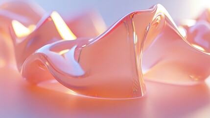 Abstract liquid forms in soft, flowing pastels.