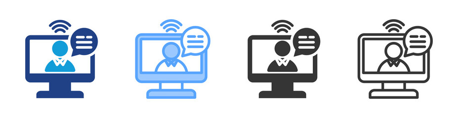 Instruktore icon set multiple style collection