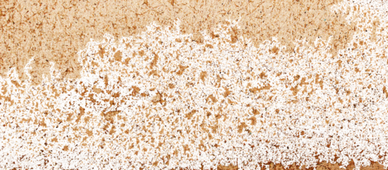 Brown Paper Grunge Texture Overlay with Torn Edge and Transparent Background