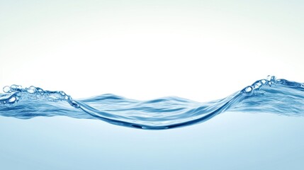 Clean water surface with gentle ripples and bubbles.