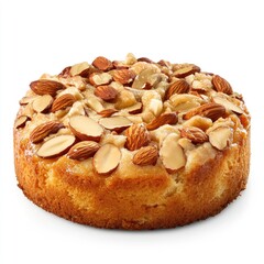 Almond cake, round, golden