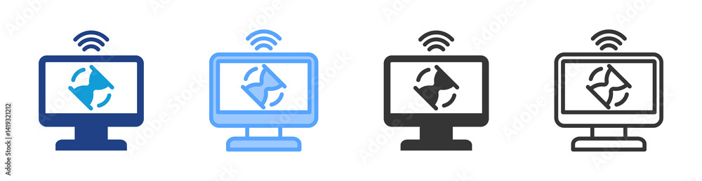 Poster lag icon set multiple style collection