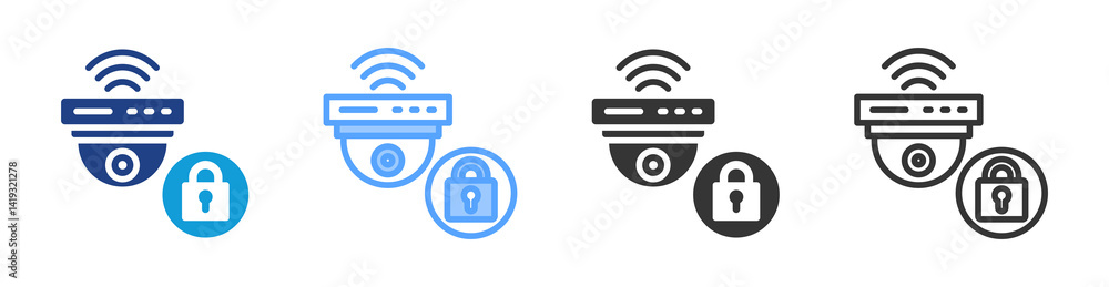 Poster Picture In Picture icon set multiple style collection