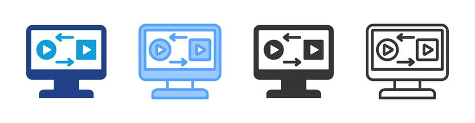 Tcp icon set multiple style collection