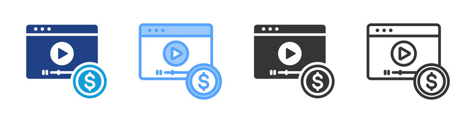Udp icon set multiple style collection