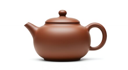 Terracotta clay teapot simple design