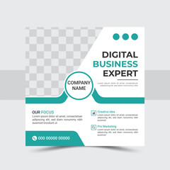 Digital Marketing Solution and Agency Modern Business Flyer square social media post banner design