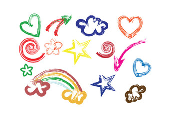 Grunge Style  colourful Arrows Vector Collection 