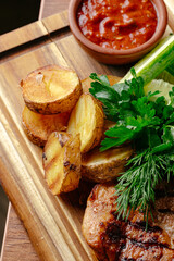 A girl smiles on a white background