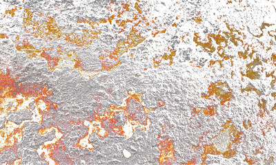 Grunge Distressed Rusty Metal Overlay Texture with Brown and Gray Crust on Transparent Background for Design Element
