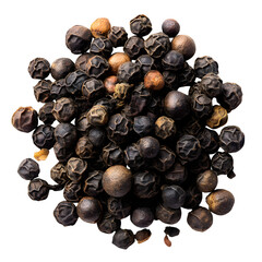 Obraz premium Black ground pepper isolated on white, clipping path --v 7.0