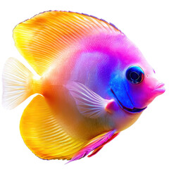 Fototapeta premium Colorful tropical fish with vibrant hues swimming in clear water