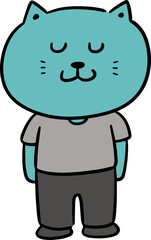 Illustration of teens cat
