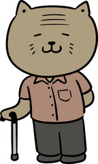 Illustration of elder cat
