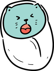 Illustration of baby cat
