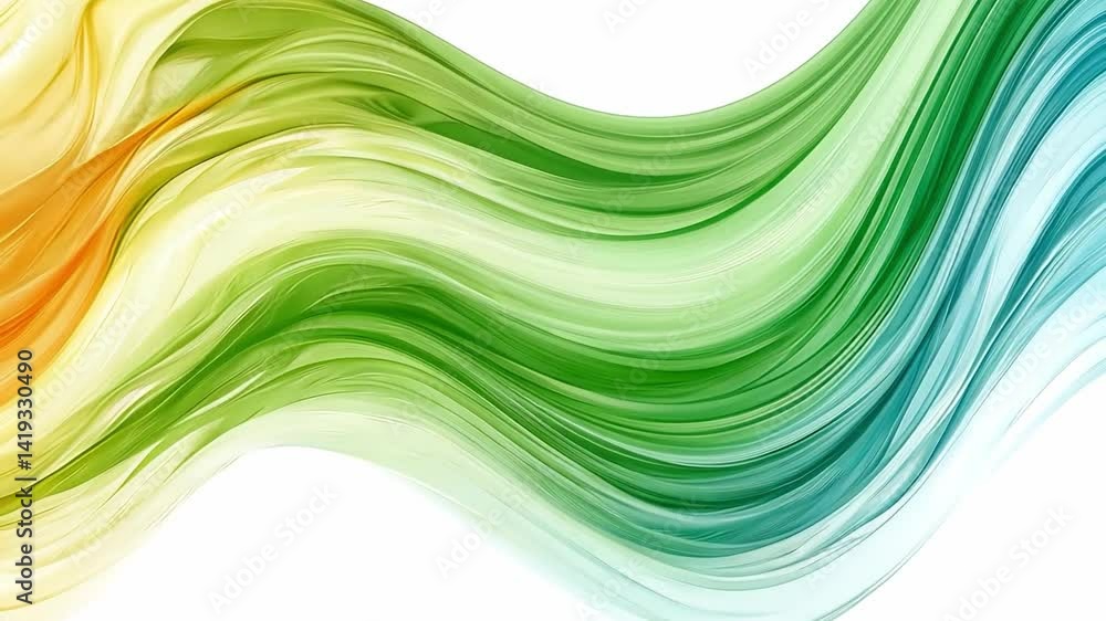 Poster vibrant color wave: a dynamic and abstract composition of flowing, multi-colored waves dances gracef