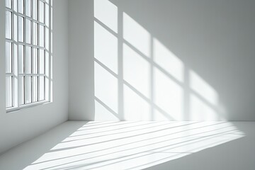 Fototapeta premium Bright sunlit empty room