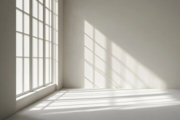 Fototapeta premium Empty room, sunlight through window