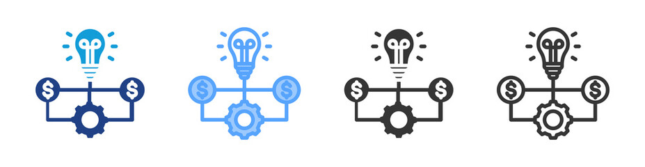 Systematic icon set multiple style collection