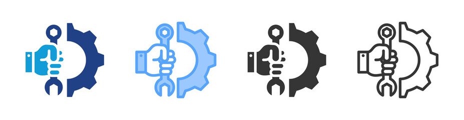 Repairing icon set multiple style collection