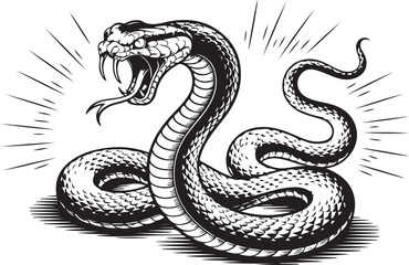 Obraz premium Snake silhouette Illustration