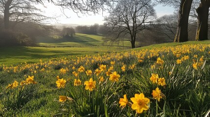 Obraz premium Easter meadow sunshine