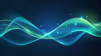 Dynamic glowing waves create an ethereal energy display.