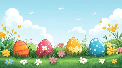 Easter meadow sunshine