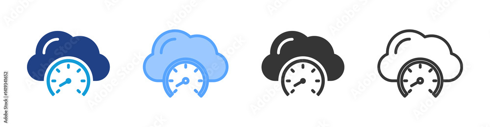 Poster low lave icon set multiple style collection