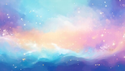 パステル空に広がる幻想の星雲1