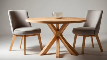 wooden chair and table