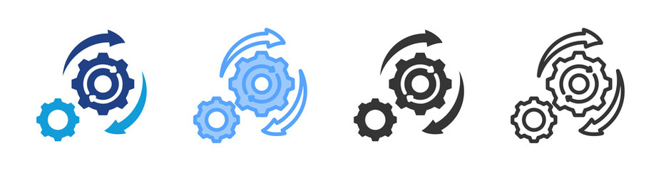 Reverse Engineering icon set multiple style collection