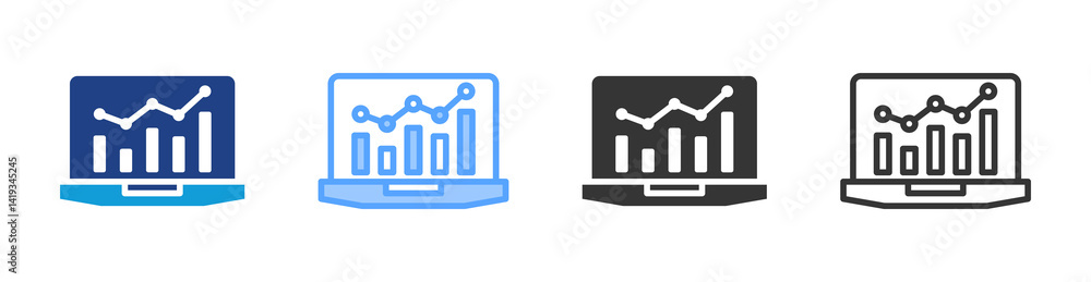 Poster Graphical icon set multiple style collection