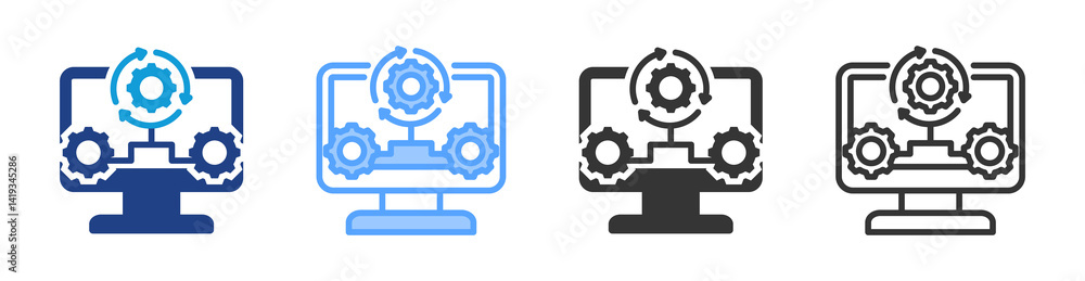 Aufkleber Operating System icon set multiple style collection