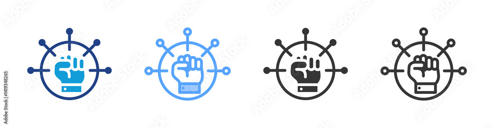 Aufkleber Autonomy icon set multiple style collection