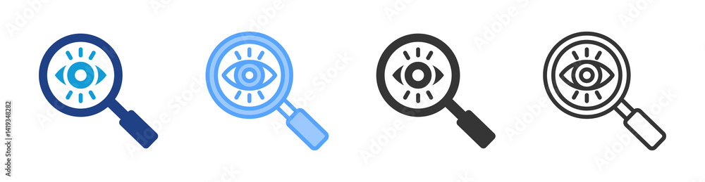 Poster clarity icon set multiple style collection