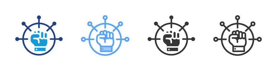 Autonomy icon set multiple style collection