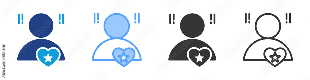 Poster Corridor icon set multiple style collection