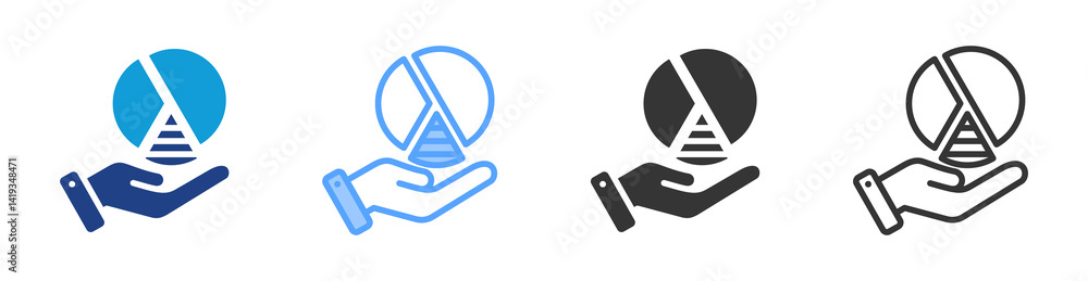 Aufkleber Contribution icon set multiple style collection