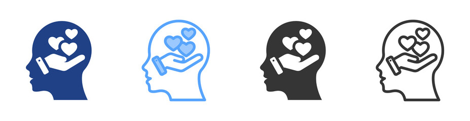 Empathy icon set multiple style collection