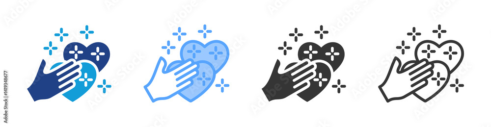 Aufkleber honesty icon set multiple style collection