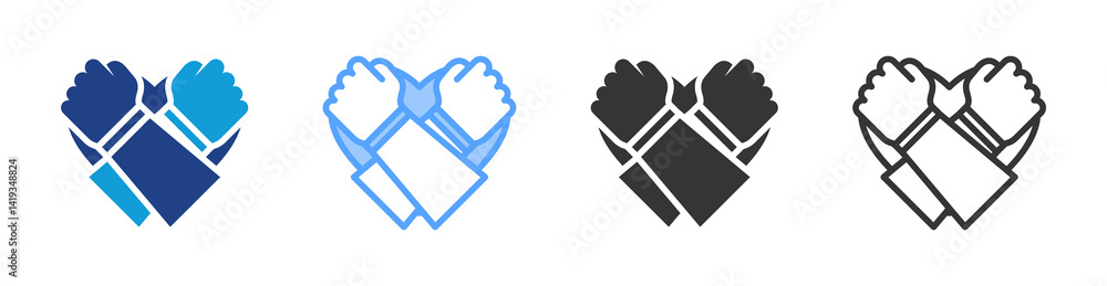 Poster kinds icon set multiple style collection