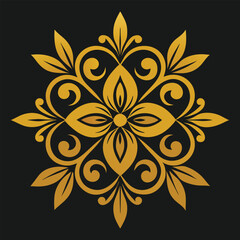 Vector floral ornament design features a seamless abstract floral pattern with vintage leaf and swirl elements for wallpaper decoration.