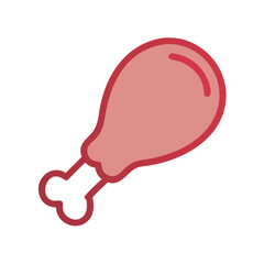 Chicken Drumstick Icon Design