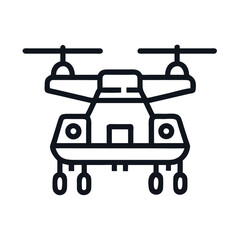 Chinook Helicopter with Rotors Icon Design