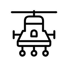 Chinook Helicopter with Rotors Icon Design