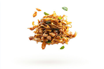 Obraz premium a plate of food with meat and vegetables