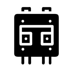 Circuit Breaker with Dual Switches Icon Design