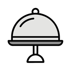 Cloche Cover on Serving Stand Icon Design